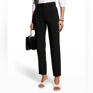 St. John Collection Classic Black  Wool  Straight Leg Pants